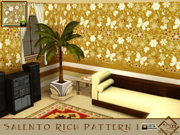 Sims 3 — Salento Rich Pattern 1 by Devirose — Ideal for modern and joyful rooms,or clothes, and in rich shades of brown