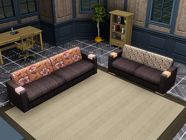 Sims 3 — SofaDakota by carlosfernandes2 — Sofa set, 2 and 3 places.