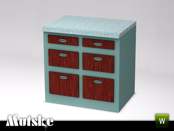 Sims 3 — Flint Kitchen Counter with drawers by Mutske — 