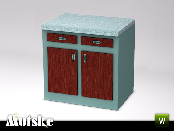Sims 3 — Flint Kitchen Counter with doors and drawers by Mutske — 