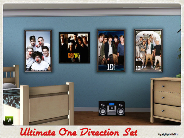 Sims 3 — Ultimate One Direction Set by mightyfaithgirl — Sim teenage fangirls of One Direction can now cover their walls