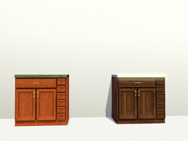 Sims 3 — Cornerstone Counter Drawers onRight by Rennara — Counter Drawers on the right hand side - Cornerstone