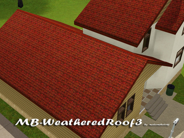 Sims 3 — MB-WeatheredRoof3 by matomibotaki — MB-WeatheredRoof3, new roof with weathered texture and old rounded and mossy