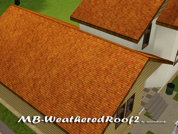 Sims 3 — MB-WeatheredRoof2 by matomibotaki — MB-WeatheredRoof2, new roof with weathered texture and old small shringles,