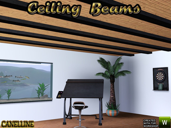 Sims 3 — Oblique Construction Set. Ceiling Beams by Canelline — Oblique Construction Set. Ceiling Beams