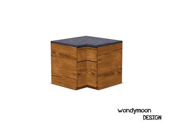 Sims 3 — Curium Corner Counter III (End Table) by wondymoon — - Curium Kitchen - Corner Counter III (End Table) -