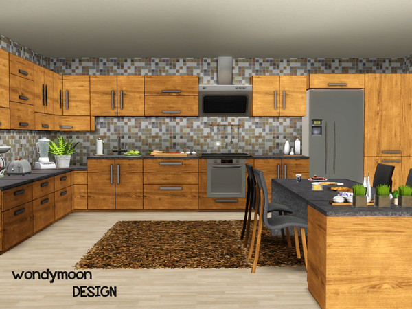 Sims 3 — Curium Kitchen by wondymoon — - Curium Kitchen - wondymoon@TSR - Feb'2013 - Pattern made with TSRW for this
