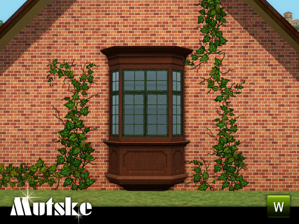 Sims 3 — Window WinDough with slots 2x1 by Mutske — Add-on for the Windown Bay Oriel Victorian - WinDough with extra