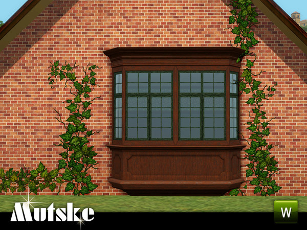 Sims 3 — Window WinDough Double with slots 3x1 by Mutske — Add-on for the Windown Bay Oriel Victorian - WinDough with