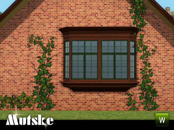 Sims 3 — Window WinDough Double Short with slots 3x1 by Mutske — Add-on for the Windown Bay Oriel Victorian - WinDough
