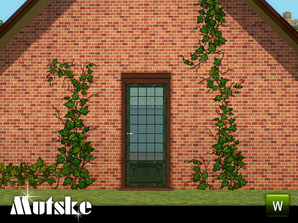 Sims 3 — Door WinDough Single 2x1 by Mutske — Add-on for the Window Bay Oriel Victorian. 4 Recolorable parts. Made by