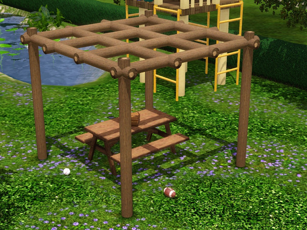 Sims 3 — Old trellis by timi722 — You can build a nice trellis with the Old column and Old ceiling beam. The Old ceiling