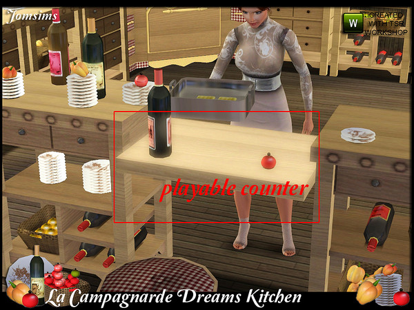 Sims 3 — counter playsims campagnarde dreams by jomsims — counter playsims campagnarde dreams 