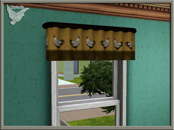 Sims 3 — mt_KitchenCurtains by martoele — I have always missed small curtains for the common 'counter size' windows.