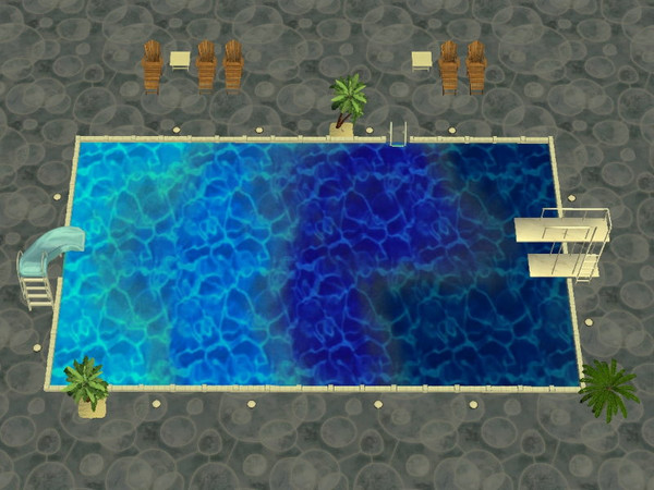 Sims 2 — Soakability Terrain Set by zaligelover2 — Water terrain. Sims will not swim, but walk upon the ground as if it
