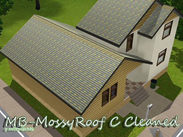Sims 3 — MB-MossyRoofCCleaned by matomibotaki — MB-MossyRoofCCleaned, weathered roof without moss and cleaned roof