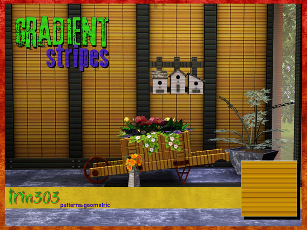 Sims 3 — Gradient Stripe 1 of 5 by trin3032 — Set:Gradient Stripe. Patt: 1 of 5. 3 recolorable channels. A stripe in