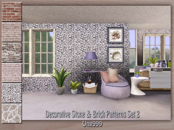 Sims 3 — Decorative Stone and Brick Patterns Set 2 by ung999 — A set of 6 decorative stone and brick patterns. 