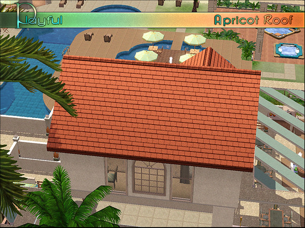 Sims 3 — Apricot Roof by Playful — A sturdy apricot colored roof featuring imaginary built in air conditioning.