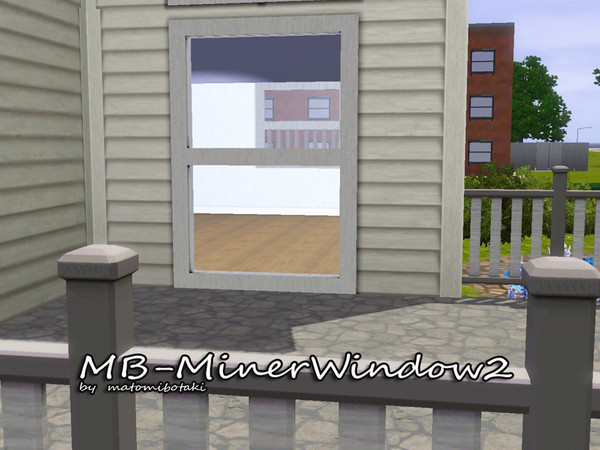 Sims 3 — MB-MinerWindow2 by matomibotaki — MB-MinerWindow2, new window mesh, wall-high and 2x2 large, with 2 seperated