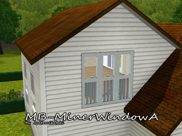 Sims 3 — MB-MinerWindowA by matomibotaki — MB-MinerWindowA, new window mesh, wall-high and 1x2 large, with 2 seperated
