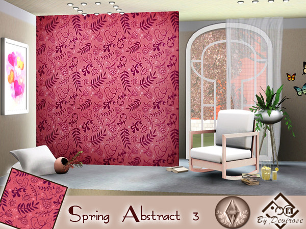 Sims 3 — Spring Abstract 3 by Devirose — The triumph of the colors of Spring! Flowers,birds and harmonious lines. Created