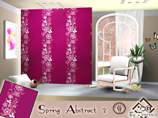 Sims 3 — Spring Abstract 2 by Devirose — The triumph of the colors of Spring! Flowers and harmonious lines. Created with