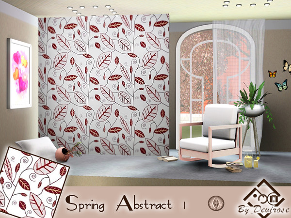 Sims 3 — Spring Abstract 1 by Devirose — The triumph of the colors of Spring! Foliage and harmonious lines. Created with