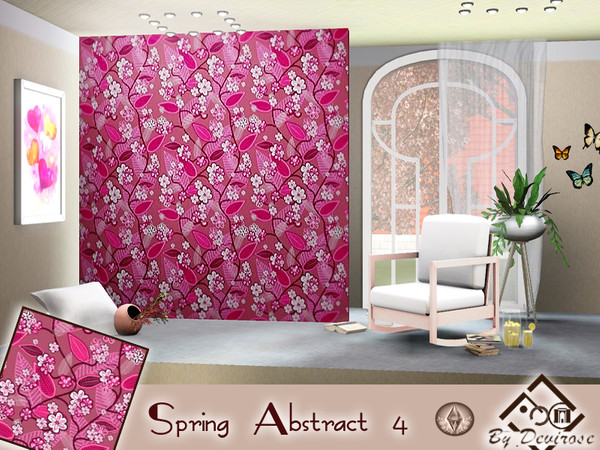 Sims 3 — Spring Abstract 4 by Devirose — The triumph of the colors of Spring! Flowers and harmonious lines. Created with