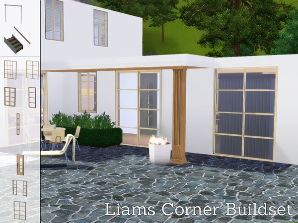 Sims 3 — Liams Corner Buildset by Angela — Liams corner Series now also has a buildset. The set includes: 2 x 2 tiled