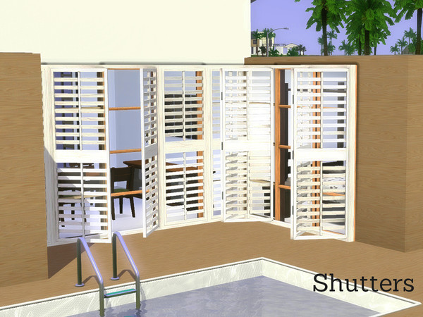 Sims 3 — Shutters by Angela — Shutters for your beachy homes. Come in a 1,2 and 3 tiled version, also work on diagonal