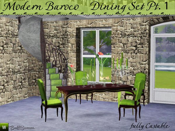 Sims 3 — Modern Baroco Part 1 by BuffSumm — Modern baroco styled furniture with a lot of crystal-style decoration. Vases,