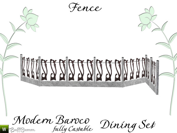 Sims 3 — Modern Baroco Fence by BuffSumm — Part of the Diningroom-Set *Modern Baroco*
