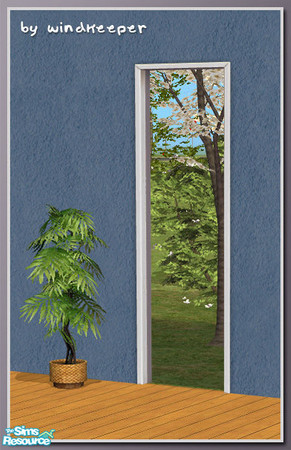 Sims 2 — Diana door arch 1tile by Windkeeper — Linked to Diana main window from Diana Windows - Part 1 for colors and