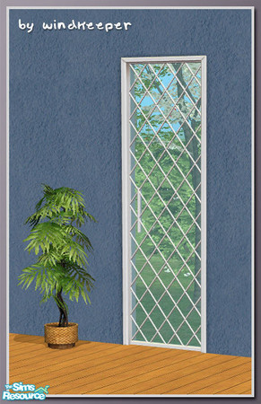 Sims 2 — Diana door 1tile mesh by Windkeeper — Linked to Diana main window from Diana Windows - Part 1 for colors and