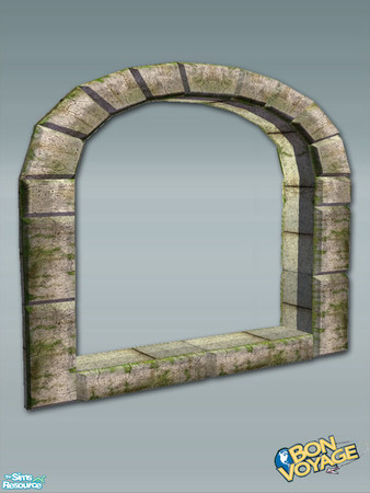 Sims 2 — Maya Build Extras - Double Short Window Diagonal by Shakeshaft — Part of a set of Archways and Arched Windows to