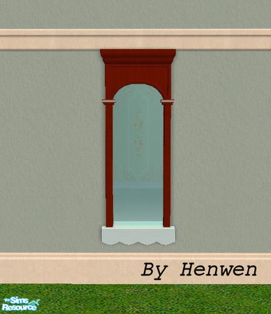 Sims 2 — Stencil Pane Cherry by Henwen — I got rid of the pastel and made it a plain wood for all of those (like me) who
