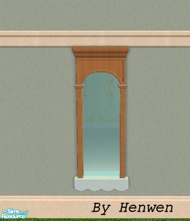 Sims 2 — Stencil Pane Oak by Henwen — I got rid of the pastel and made it a plain wood for all of those (like me) who