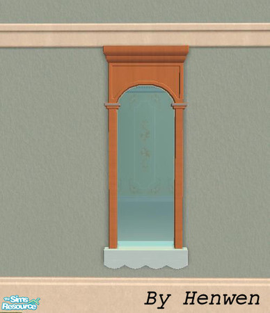 Sims 2 — Stencil Pane Birch by Henwen — I got rid of the pastel and made it a plain wood for all of those (like me) who