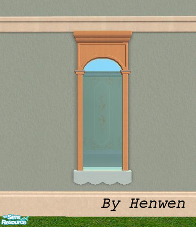 Sims 2 — Stencil Pane Ash by Henwen — I got rid of the pastel and made it a plain wood for all of those (like me) who