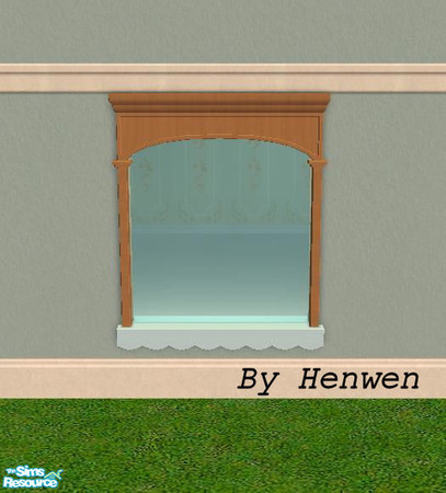 Sims 2 — Stencil Pane Double Oak by Henwen — I got rid of the pastel and made it a plain wood for all of those (like me)