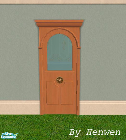 Sims 2 — Storybook Door Birch by Henwen — I got rid of the pastel and made it a plain wood for all of those (like me) who