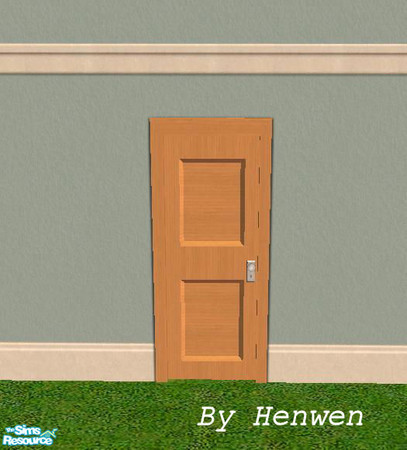 Sims 2 — Walnut Door Oak by Henwen — 