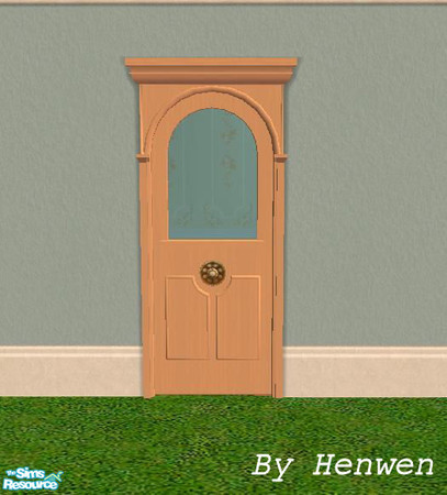 Sims 2 — Storybook Door Ash by Henwen — I got rid of the pastel and made it a plain wood for all of those (like me) who