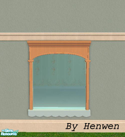Sims 2 — Stencil Pane Double Ash by Henwen — I got rid of the pastel and made it a plain wood for all of those (like me)
