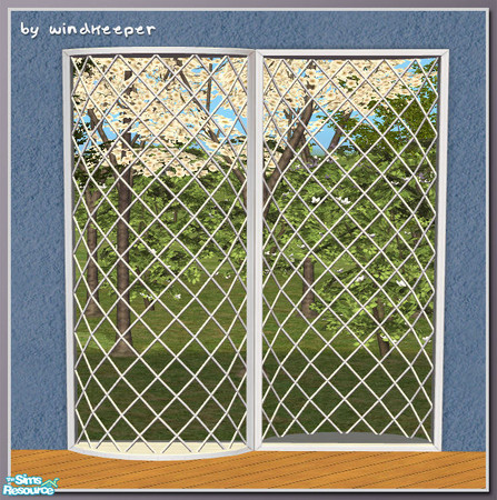 Sims 2 — Diana window curved no glass diag by Windkeeper — Diagonal version of Diana window curved no glass. Requires