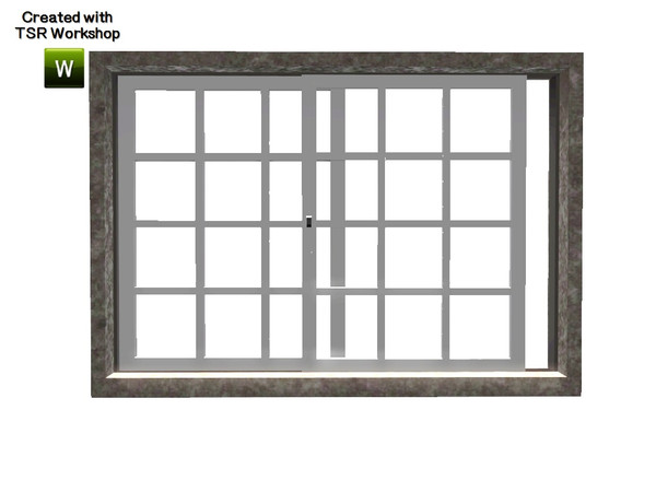 Sims 3 — Aline Window Middle Opened 2x1 by Trustime — Recolorable window from Aline build set. By Trustime