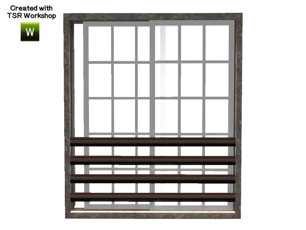 Sims 3 — Aline Window Tall Opened 2x1 v1 by Trustime — Recolorable window from Aline build set. By Trustime