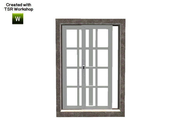Sims 3 — Aline Window Middle Opened 1x1 by Trustime — Recolorable window from Aline build set. By Trustime