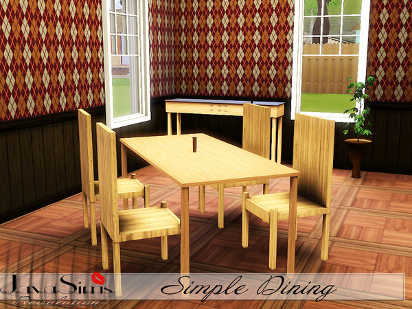 Sims 3 — Simple Dining Set by Ursidxe — This Modern Dining Room set is great for indoor styling. You can change it from